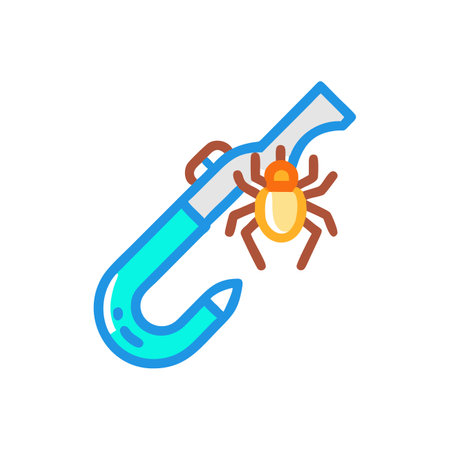 Tarantula flat color icon. Vector illustration on white background.のイラスト素材