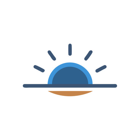 Sunset related icon on background for graphic and web design. Creative illustration concept symbol for web or mobile appのイラスト素材