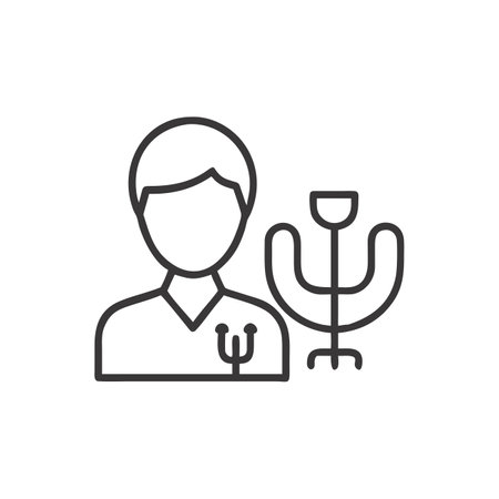 Nurse icon in flat style. Doctor vector illustration on white isolated background. Doctor business concept.のイラスト素材