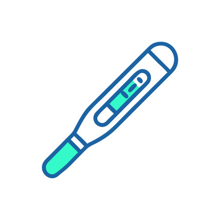 Electronic thermometer vector line icon. Medical equipment linear illustration.