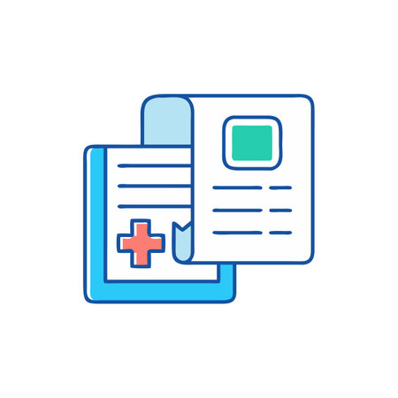 Medical report vector icon. Medical report, medical document, medical report, medical report icon.のイラスト素材