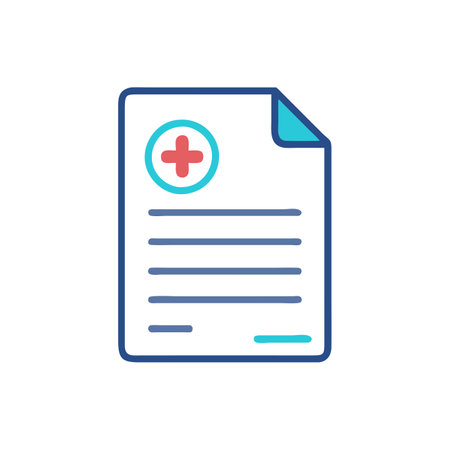 Medical document vector icon. Medical document flat style sign for mobile concept and web design.のイラスト素材