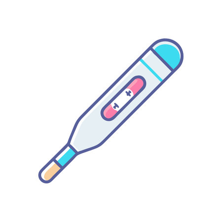 Positive pregnancy test icon. Positive pregnancy test, vector illustration.のイラスト素材
