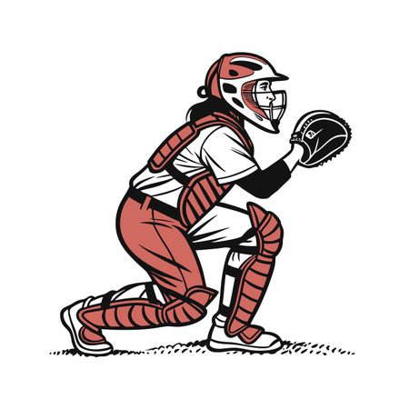 American football player with ball and helmet. Vector illustration in cartoon styleのイラスト素材