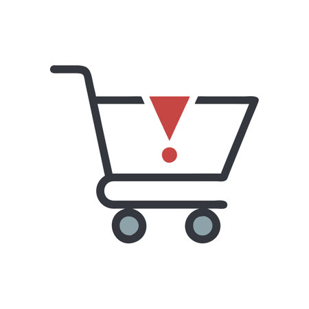 Shopping cart icon in flat style. E-commerce vector illustration on white isolated background. Shopping cart business concept.のイラスト素材