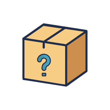 Box and question mark icon. Delivery and logistics theme. Isolated design. Vector illustrationのイラスト素材