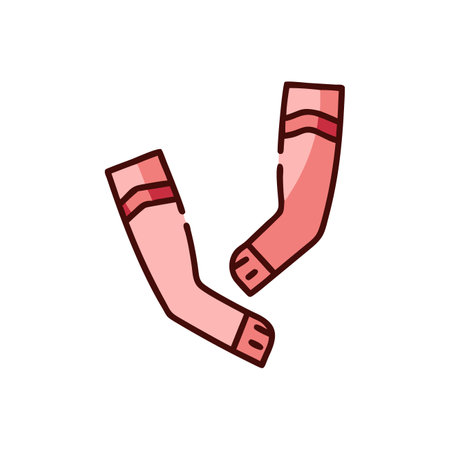 Socks color line icon on white background for web design and mobile appのイラスト素材
