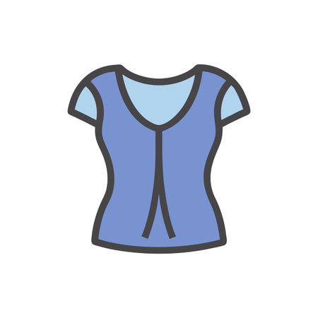 Women's clothing, blouse, tank top, vector icon.のイラスト素材