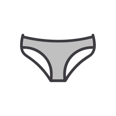 Underwear vector icon, filled outline pictogram isolated on white.のイラスト素材
