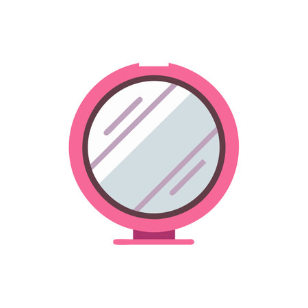 Mirror icon in flat style. Makeup vector illustration on white isolated background. Cosmetics business concept.のイラスト素材