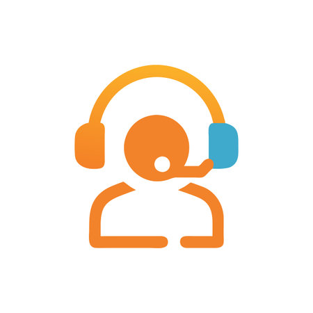 Support phone operator icon on background for graphic and web design. Simple vector sign. Internet concept symbol for website button or mobile appのイラスト素材