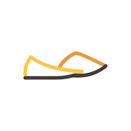 Flip flops icon in flat style. Shoes vector illustration on white isolated background. Shoes business concept.のイラスト素材
