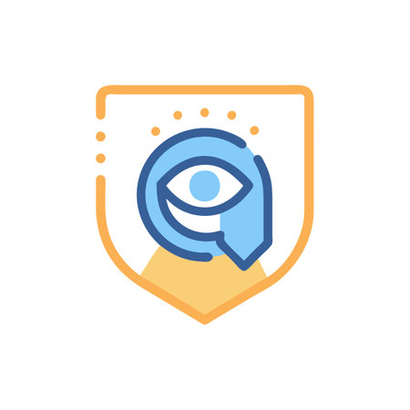 Eye Shield Icon Logo Design Element. Eye Shield Icon Logo Design Templateのイラスト素材