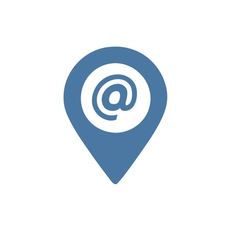 Email sign icon. Location symbol. Flat design style eps 10のイラスト素材