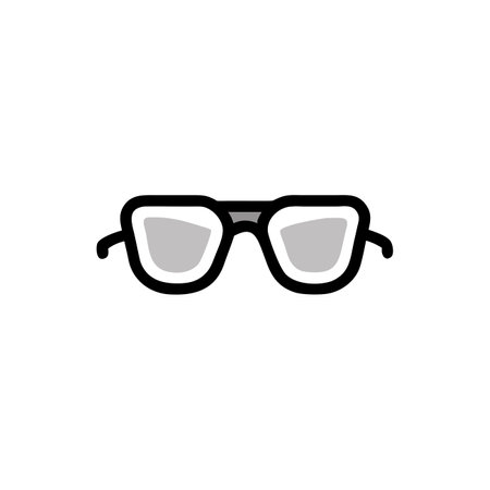 Glasses icon in trendy flat style isolated on white background. Glasses symbol for your web site design, logo, app, UI.のイラスト素材