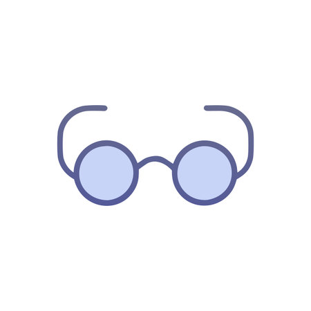 Eyeglasses icon on white background. Vector illustration in trendy flat style.のイラスト素材