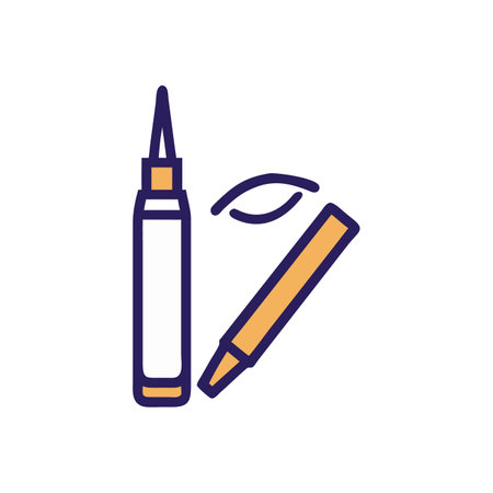 Crayons and pens icon. Vector illustration, flat design.のイラスト素材