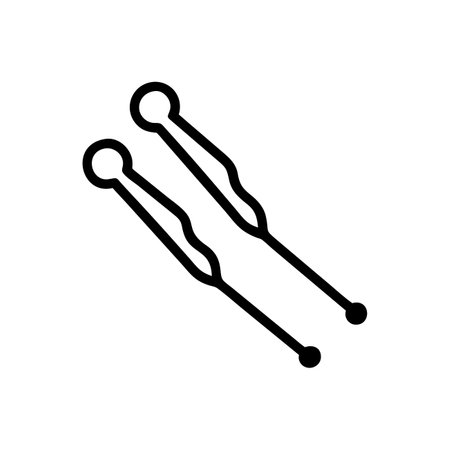 Cotton swabs icon vector. A thin line sign. Isolated contour symbol illustrationのイラスト素材