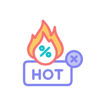 Hot sale icon. Outline illustration of hot sale vector icon for web designのイラスト素材