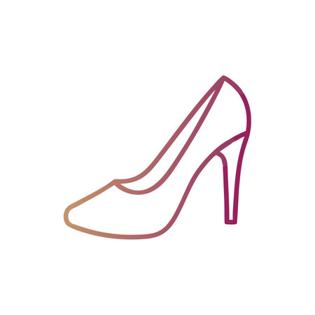 Women's shoes line icon. Vector illustration. Isolated on white background.のイラスト素材