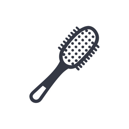 Hairbrush icon vector isolated on white background for your web and mobile app design, Hairbrush logo conceptのイラスト素材