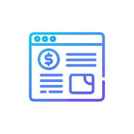 Web page with dollar sign vector icon. Web page with dollar sign.のイラスト素材