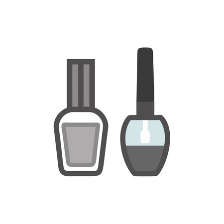 Nail polish icon in flat style. Nail polish vector illustration on white isolated background.のイラスト素材