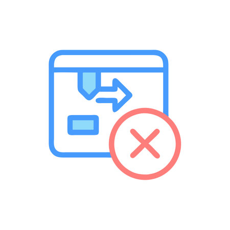 Cancel or remove website flat icon. Vector illustration, EPS 10.のイラスト素材