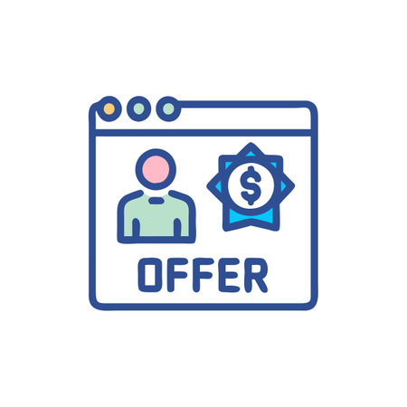 Offer, discount, offer, price, promotion vector icon.のイラスト素材