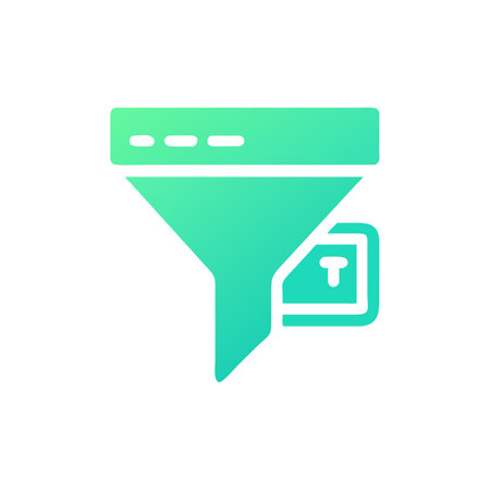 Icon of funnel with keyhole. Flat design style eps 10のイラスト素材