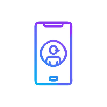 Smartphone with call center icon. Flat design style. Vector illustrationのイラスト素材