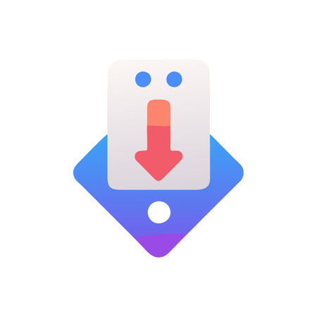 Down arrow icon in flat color style. Arrow down vector illustration on white isolated background. Down arrow business concept.のイラスト素材