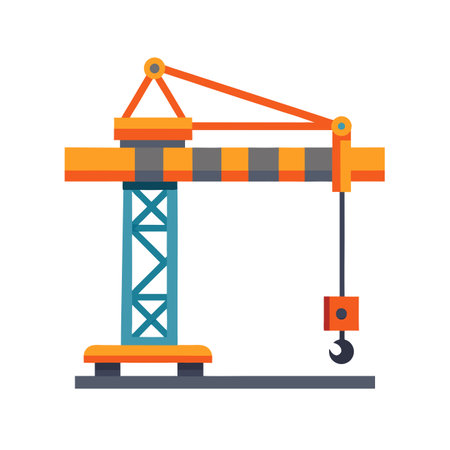 Crane icon. Flat illustration of crane vector icon for web designのイラスト素材