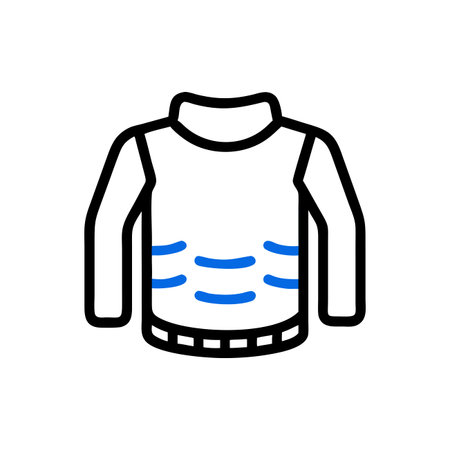 clothes icon vector. A thin line sign. Isolated contour symbol illustrationのイラスト素材