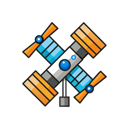 Telescope icon. Flat illustration of telescope vector icon for web designのイラスト素材