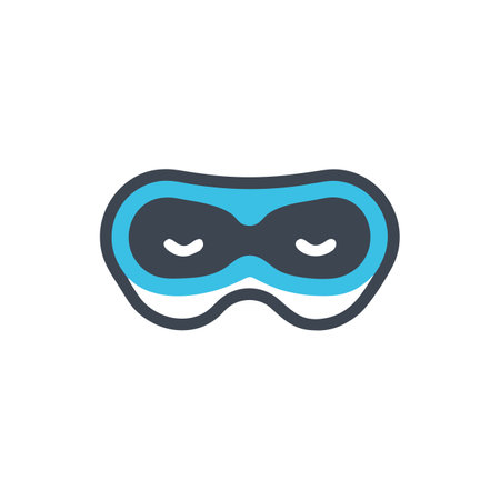 Sleeping mask icon in flat style. Sleep mask vector illustration on white isolated background. Sleep mask business concept.のイラスト素材