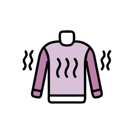 Warm sweater icon. Vector illustration. Isolated on white background.のイラスト素材