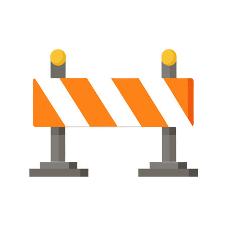 Traffic barrier icon. Flat illustration of traffic barrier vector icon for web designのイラスト素材