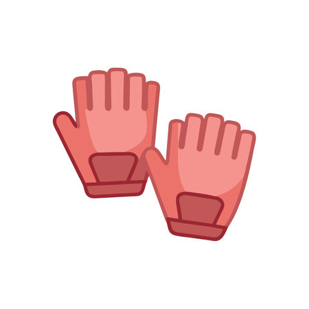 Pair of protective gloves. Vector illustration in flat cartoon style.のイラスト素材