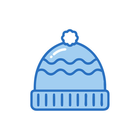 Winter hat vector line icon isolated on white background. Winter hat line icon for infographic, website or app.のイラスト素材