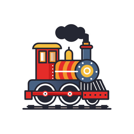Locomotive icon. Flat illustration of locomotive vector icon for web designのイラスト素材