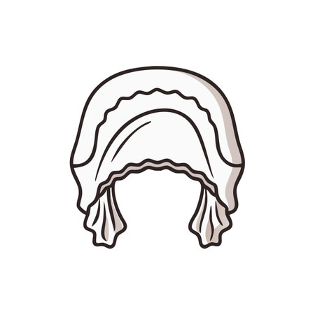 Woolen scarf icon in outline style isolated on white background. Knitted scarf symbol stock vector illustration.のイラスト素材