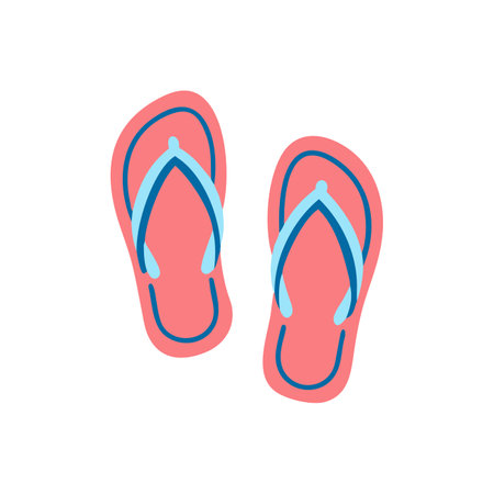 Flip flops icon isolated on white background. Vector illustration.のイラスト素材
