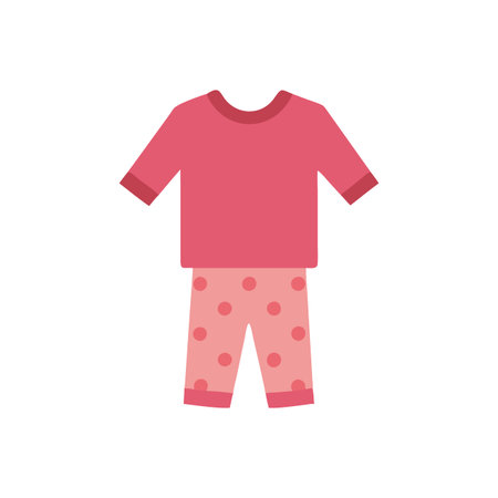 Baby clothes icon in flat color style. Pajama sleepwearのイラスト素材