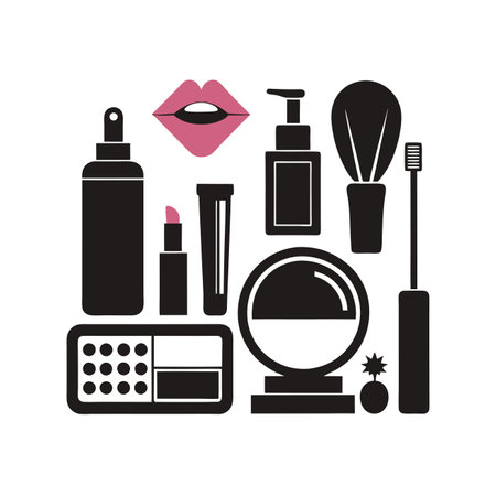 Cosmetics design over white background, vector illustration. Vector illustration.のイラスト素材