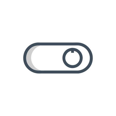 Power button icon in flat style. Switch vector illustration on white isolated background. Power...