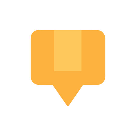 Speech bubble icon in flat color style. Communication message communication information