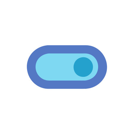 Flat icon in black and blue color power button. Vector illustration.のイラスト素材