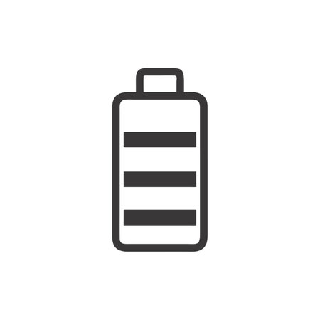 Battery icon in flat style. Battery vector illustration on white isolated background. Battery business concept.のイラスト素材