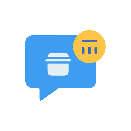 Food chat icon. Flat color design. Vector illustration. EPS 10のイラスト素材